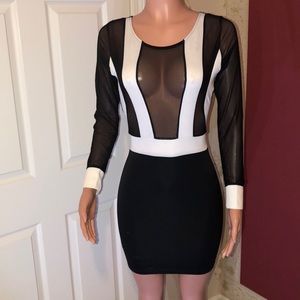 NWOT 👗Sexy Black & White Party Dress 👗